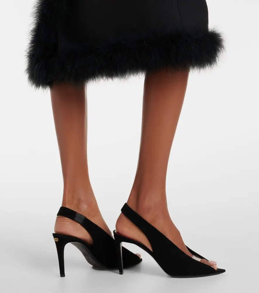 Valentino Garavani Révélé suede peep-toe pumps | Thumbnail 6 Valentino Garavani Révélé suede peep-toe pumps | Thumbnail 6