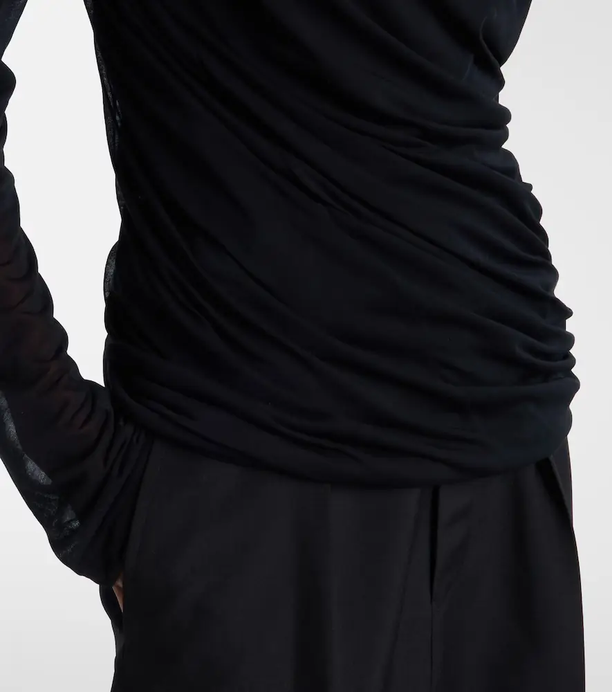 Junya Watanabe Draped faux pearl-embellished cotton top | Thumbnail 2 Junya Watanabe Draped faux pearl-embellished cotton top | Thumbnail 2