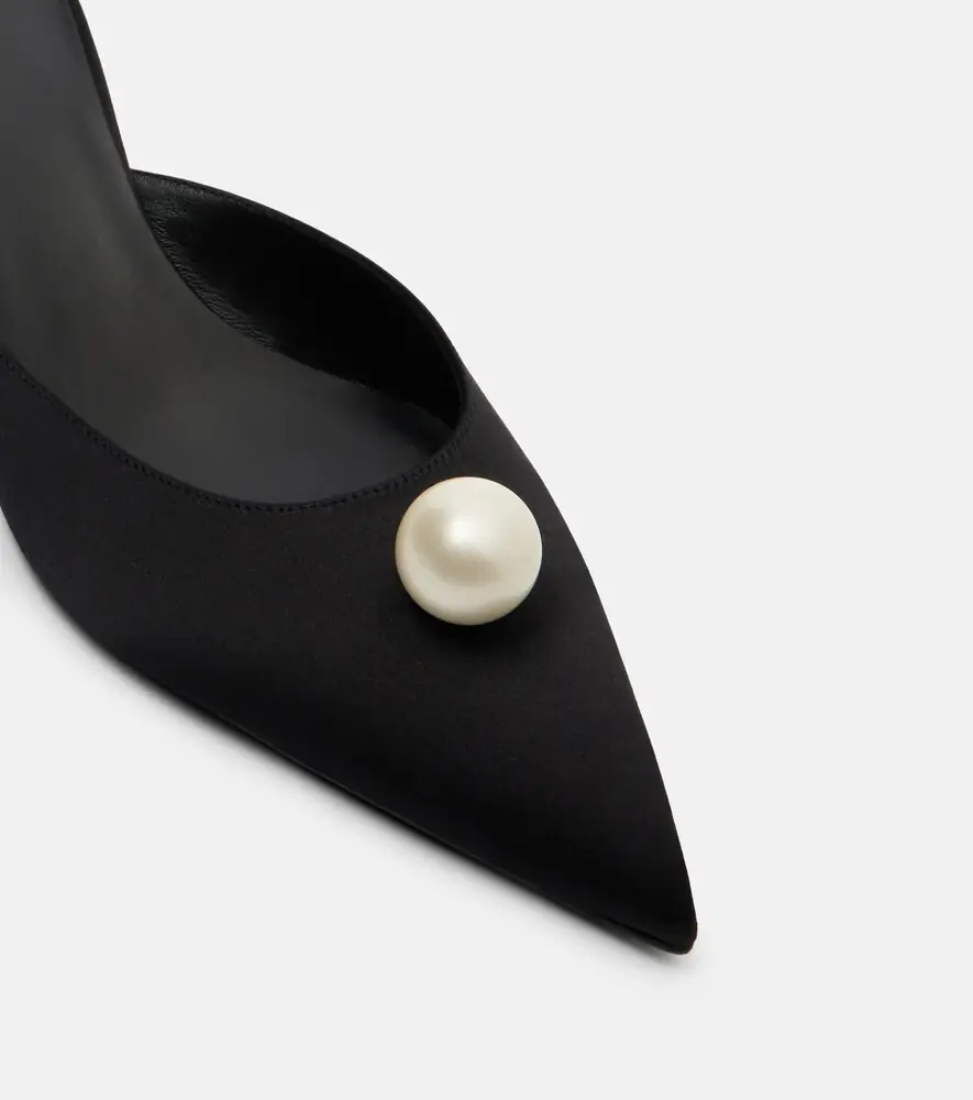 Magda Butrym Faux pearl satin mules | Thumbnail 2