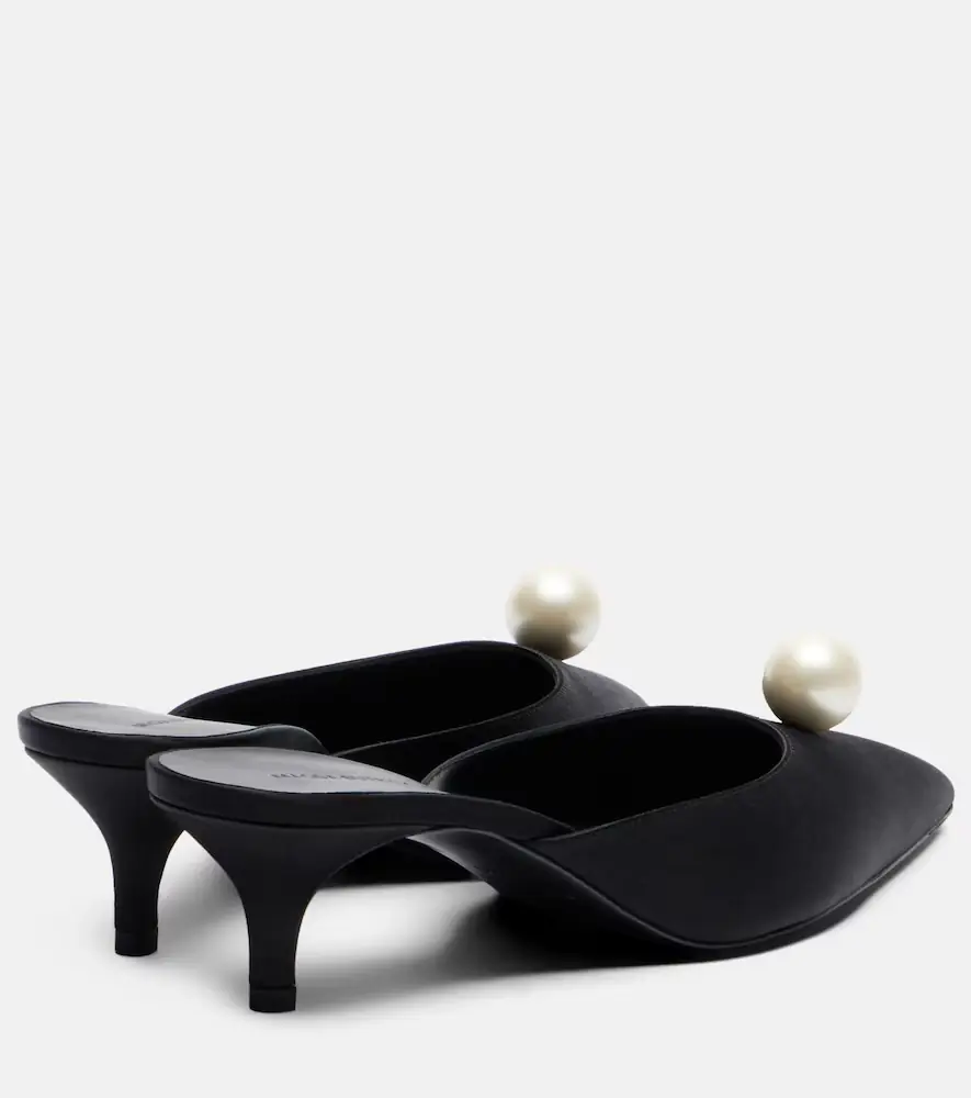 Magda Butrym Faux pearl satin mules | Thumbnail 3