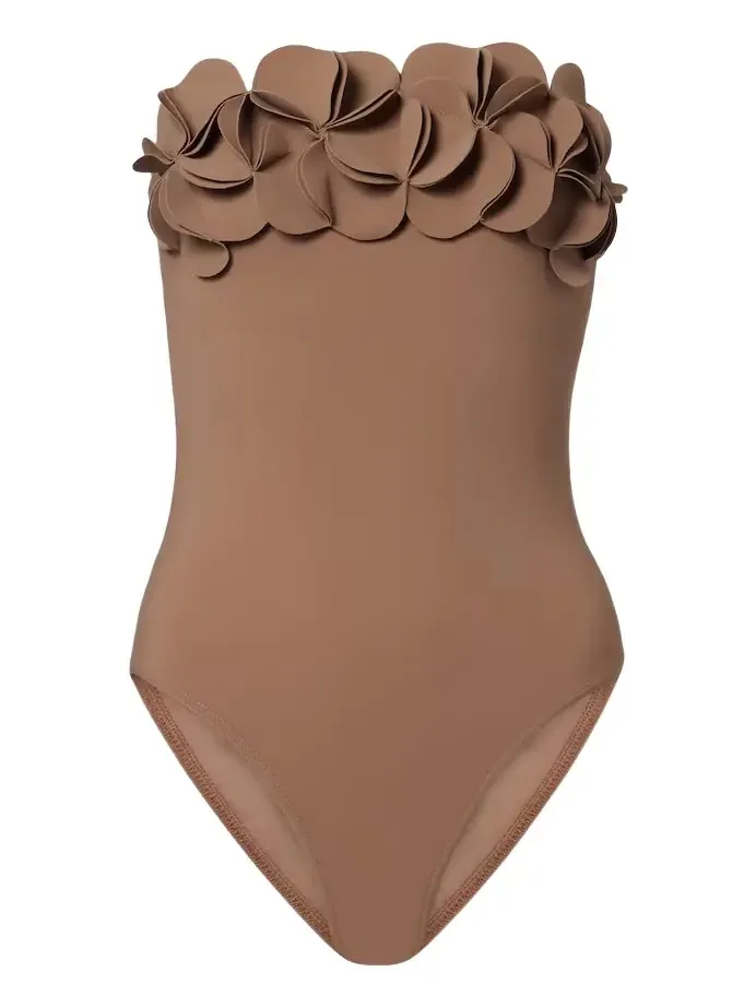 Tess floral-appliqué swimsuit