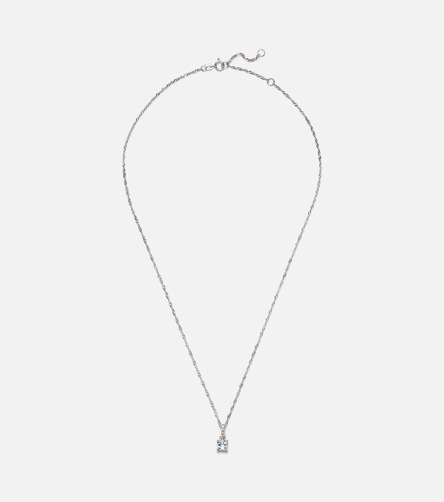 Le Bleu 14kt white gold necklace with diamonds and aquamarine Le Bleu 14kt white gold necklace with diamonds and aquamarine