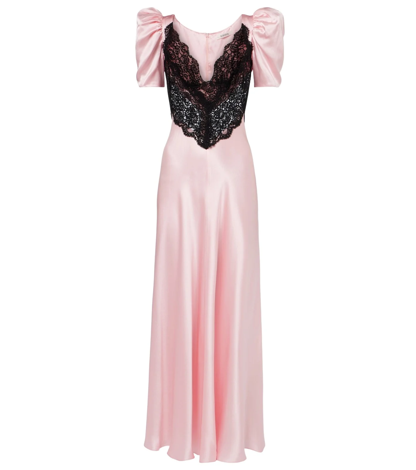 Lace-trimmed silk cocktail dress Lace-trimmed silk cocktail dress