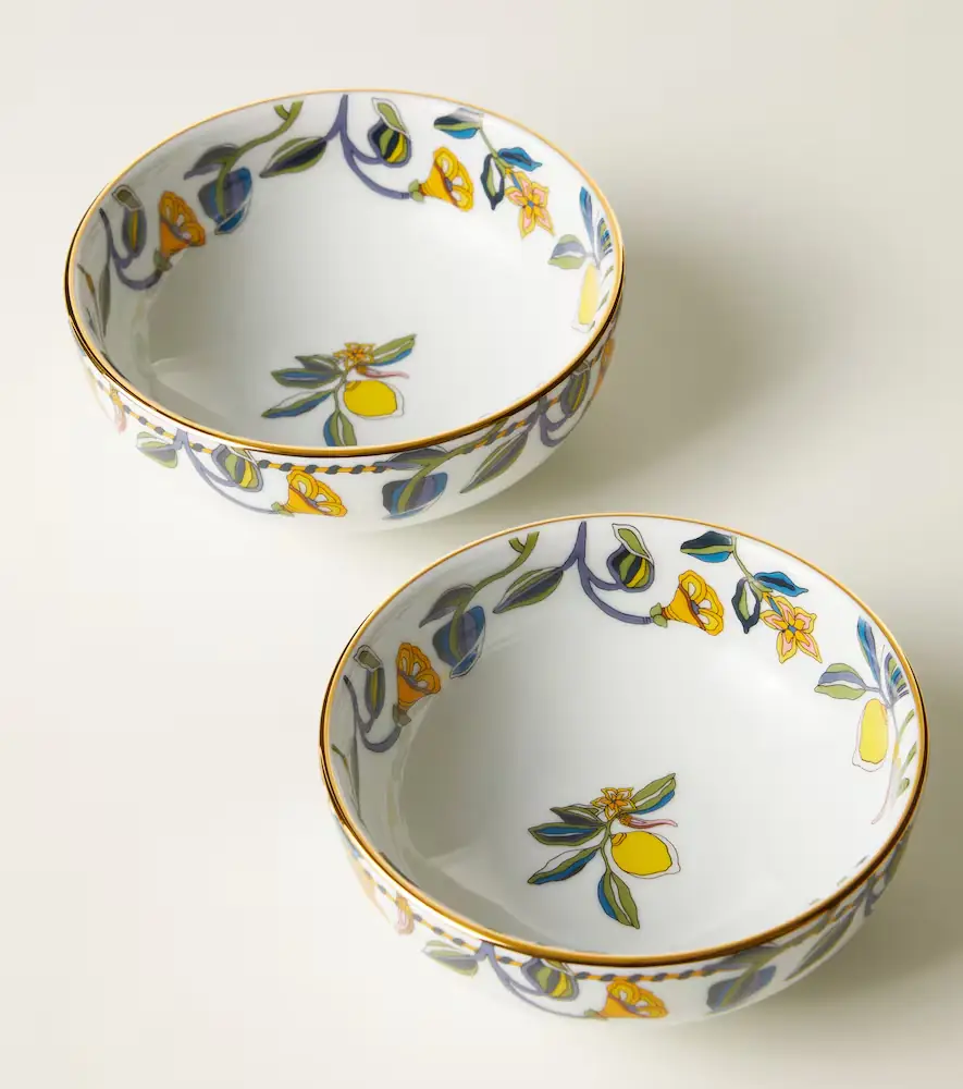 La DoubleJ Borboni White set of 2 porcelain snack bowls | Thumbnail 2