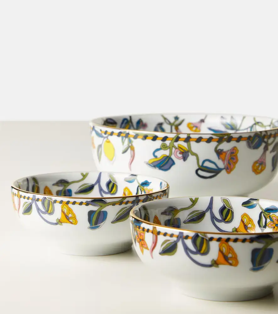 La DoubleJ Borboni White set of 2 porcelain snack bowls | Thumbnail 3
