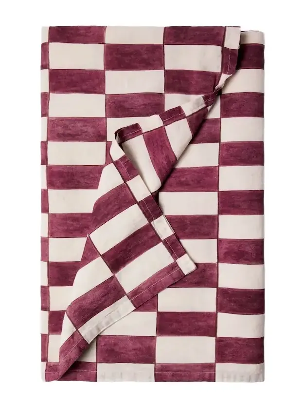 Once Milano Checked linen tablecloth