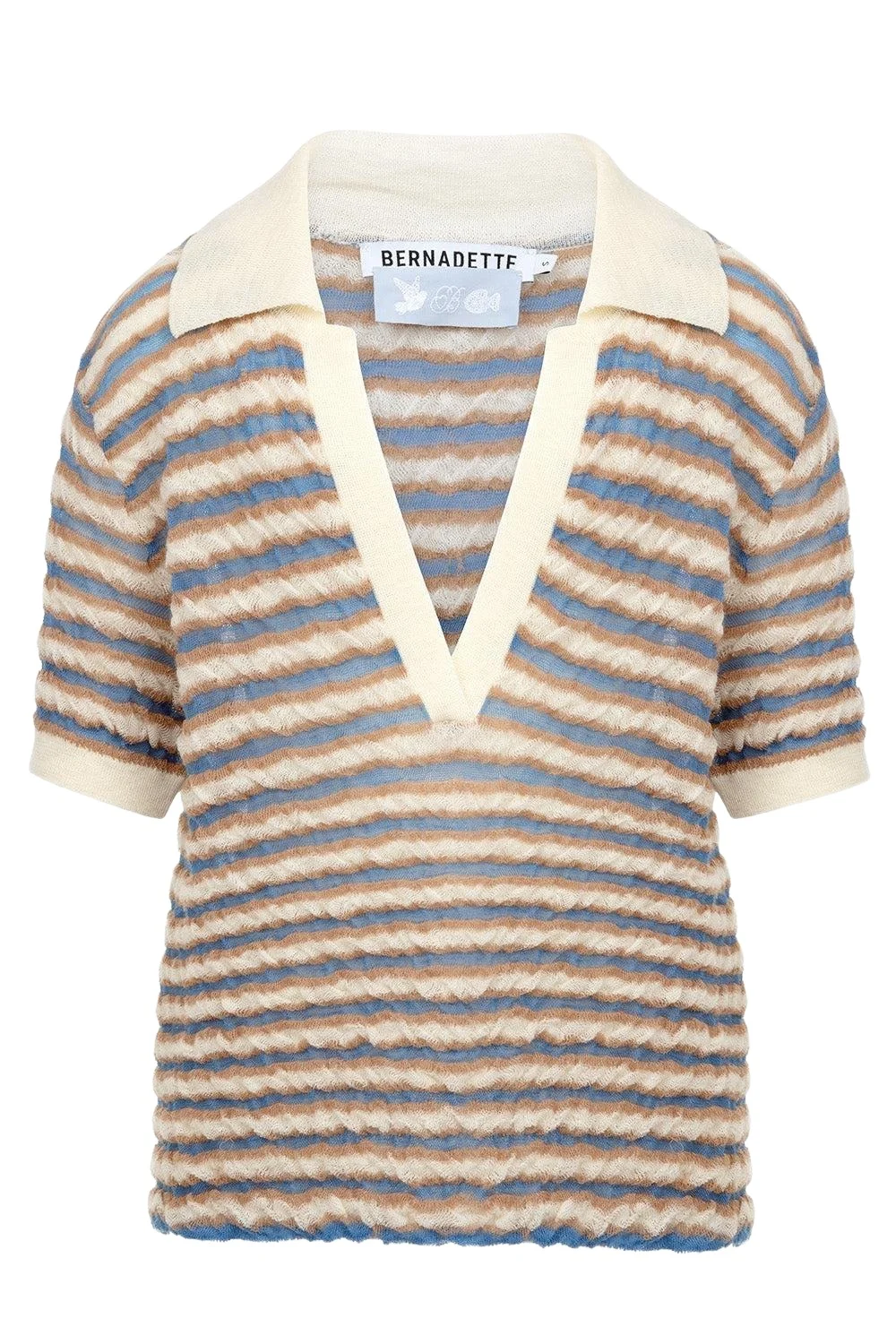 BERNADETTE Ophelia Pullover - Blue Beige Stripe