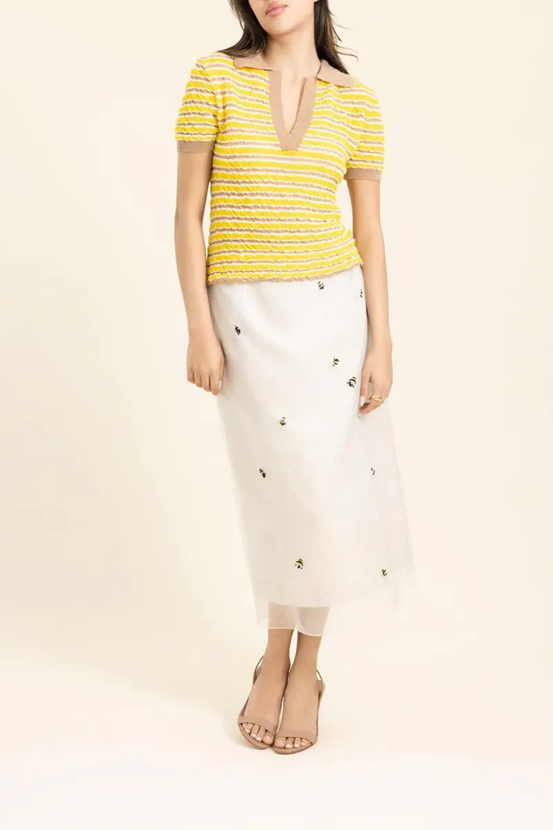 BERNADETTE Ophelia Pullover - Yellow Stripe | Thumbnail 2