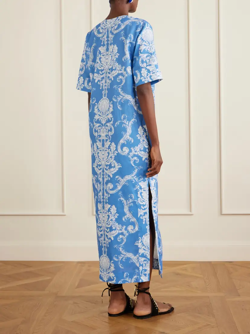 Borgo de Nor Calista Linen Printed Maxi Dress | Thumbnail 3 Borgo de Nor Calista Linen Printed Maxi Dress | Thumbnail 3