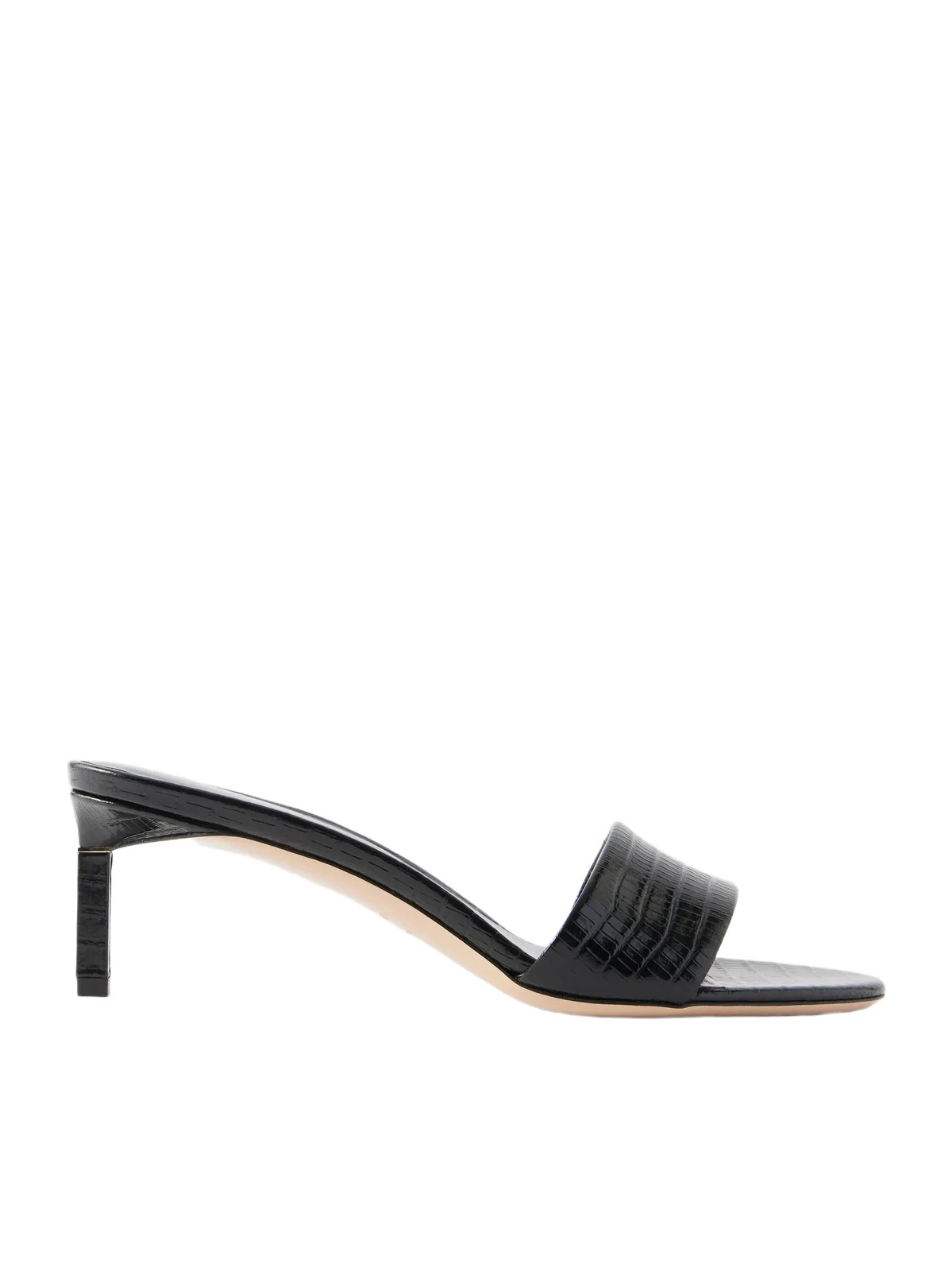T Mule 55 Croc-embossed Leather Sandals T Mule 55 Croc-embossed Leather Sandals