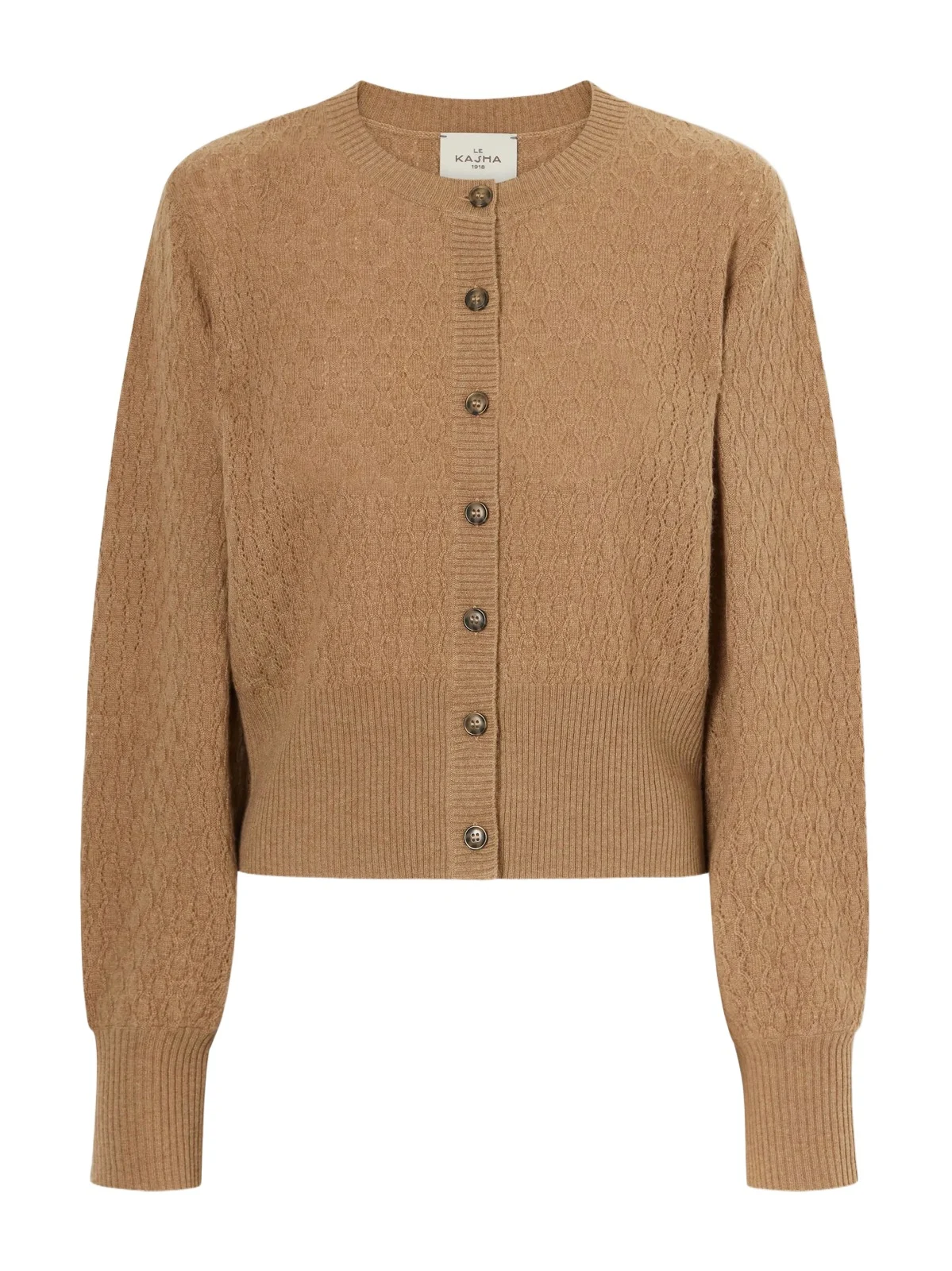 Pointelle Knit Cashmere Cardigan Pointelle Knit Cashmere Cardigan