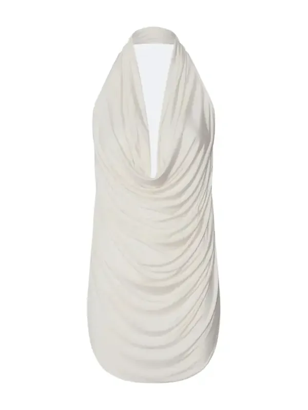 Jersey Draped Cowl Neck Top
