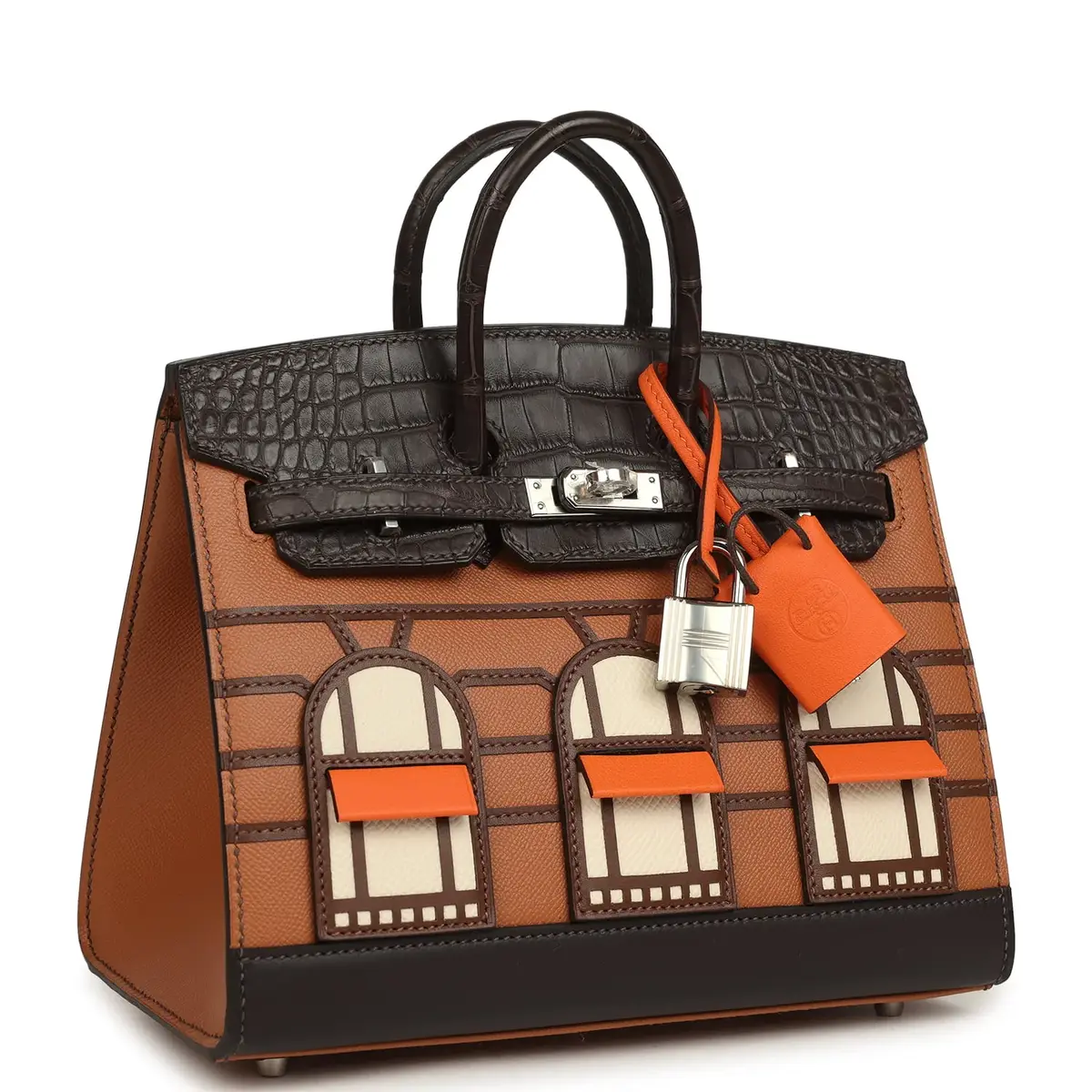 HERMÈS Hermes "Day" Faubourg Birkin Sellier 20 Ebene Matte Alligator Palladium Hardware | Thumbnail 2 HERMÈS Hermes "Day" Faubourg Birkin Sellier 20 Ebene Matte Alligator Palladium Hardware | Thumbnail 2