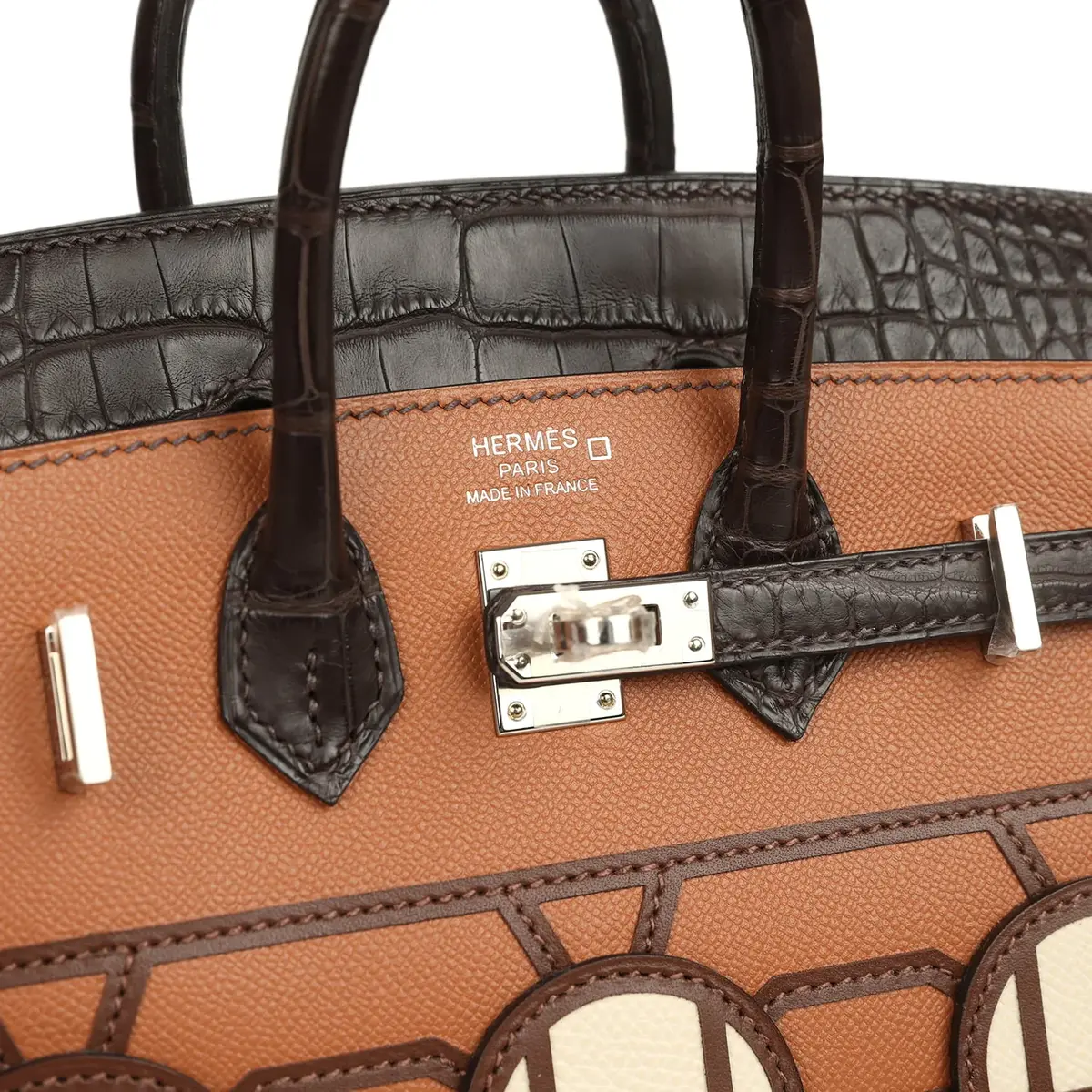 HERMÈS Hermes "Day" Faubourg Birkin Sellier 20 Ebene Matte Alligator Palladium Hardware | Thumbnail 7 HERMÈS Hermes "Day" Faubourg Birkin Sellier 20 Ebene Matte Alligator Palladium Hardware | Thumbnail 7