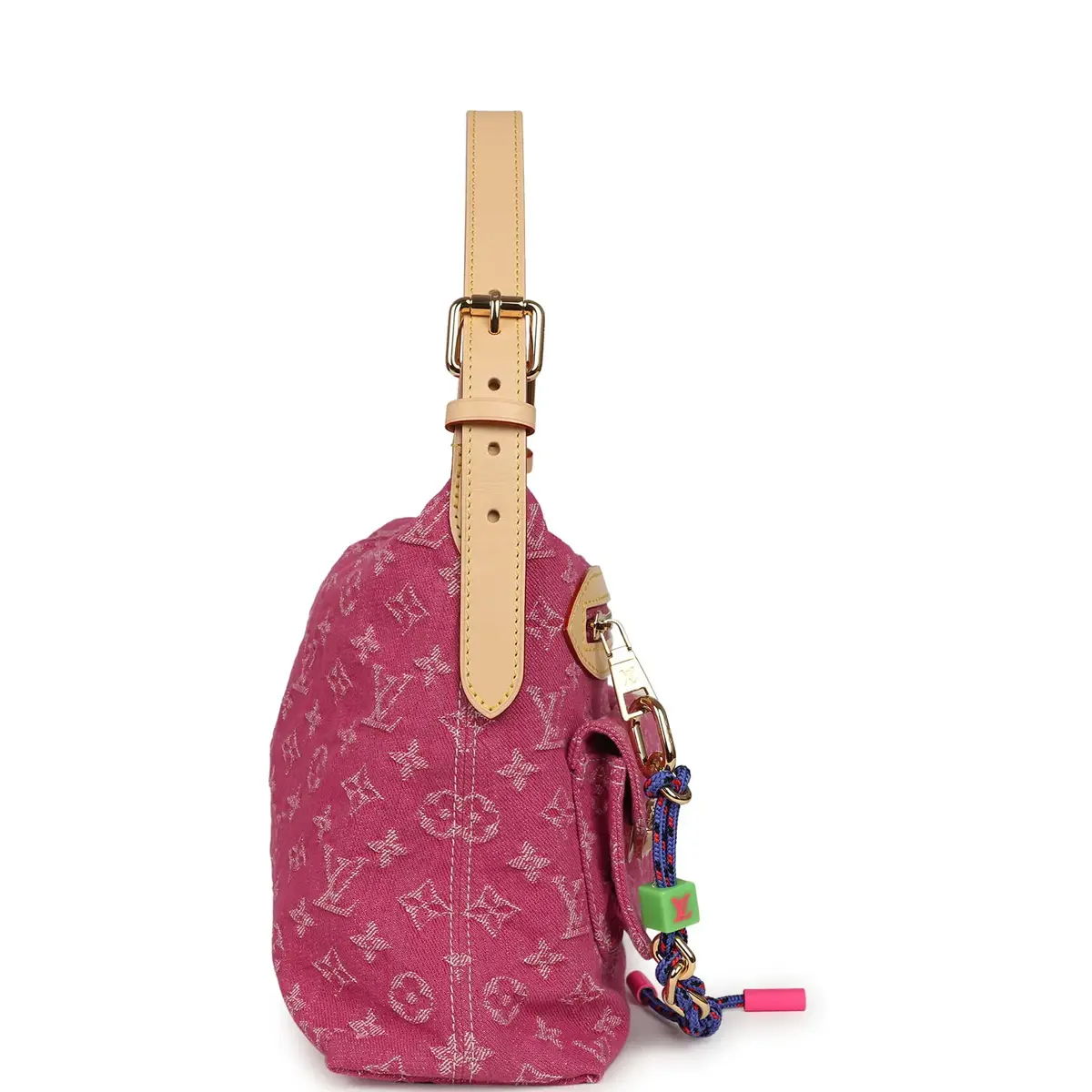 Louis Vuitton Louis Vuitton Baggy NM Fuchsia Denim Monogram Gold Hardware | Thumbnail 3