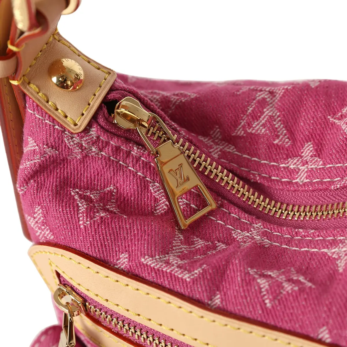 Louis Vuitton Louis Vuitton Baggy NM Fuchsia Denim Monogram Gold Hardware | Thumbnail 8