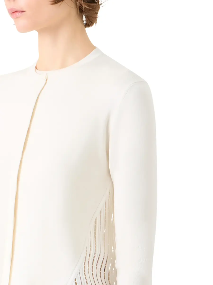 Akris Silk Wave Guipure Lace-Back Cardigan | Thumbnail 5 Akris Silk Wave Guipure Lace-Back Cardigan | Thumbnail 5