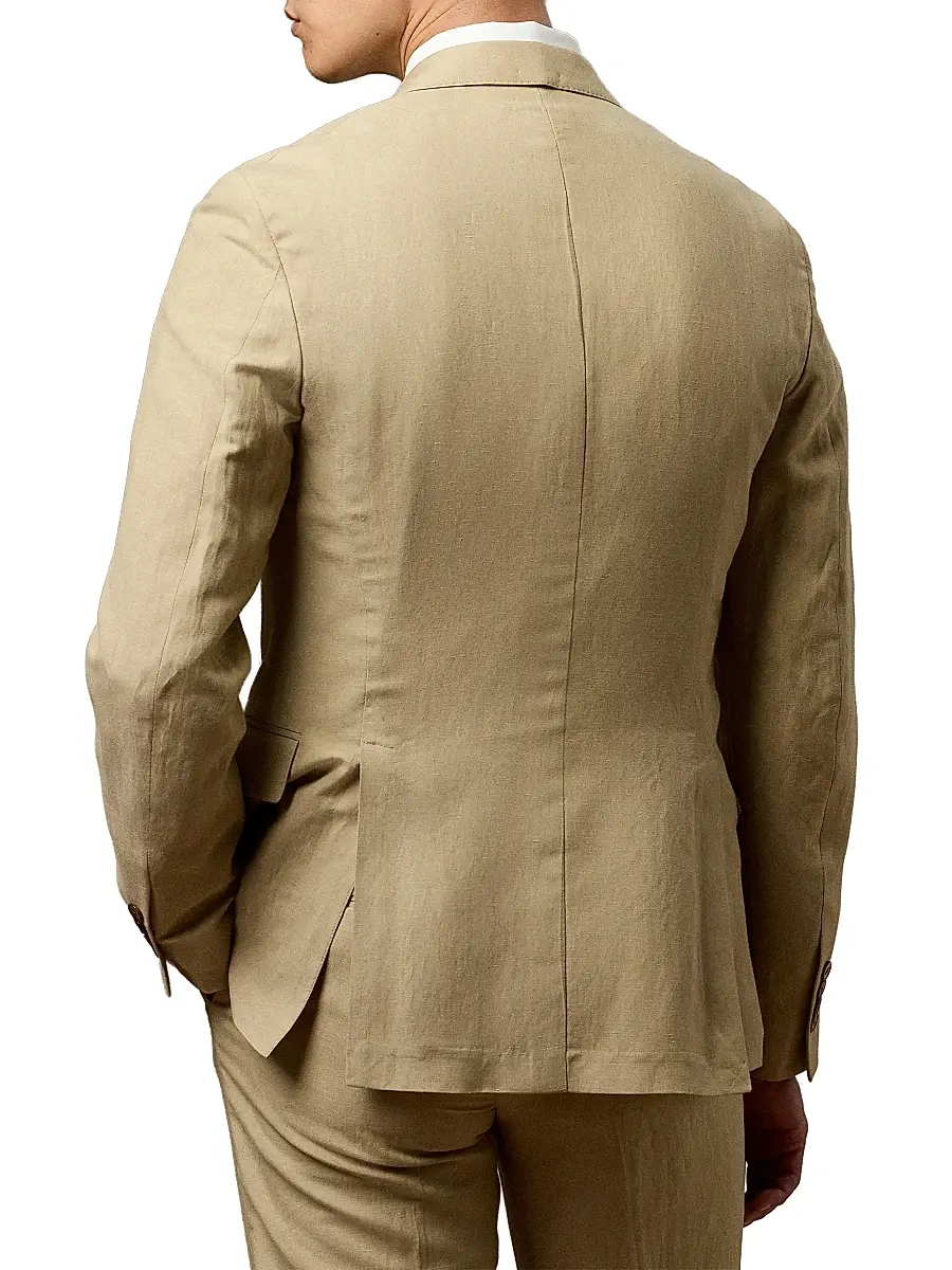 Ralph Lauren Purple Label Men's Notch Lapel Silk-Linen Single-Breasted Sport Coat | Thumbnail 4