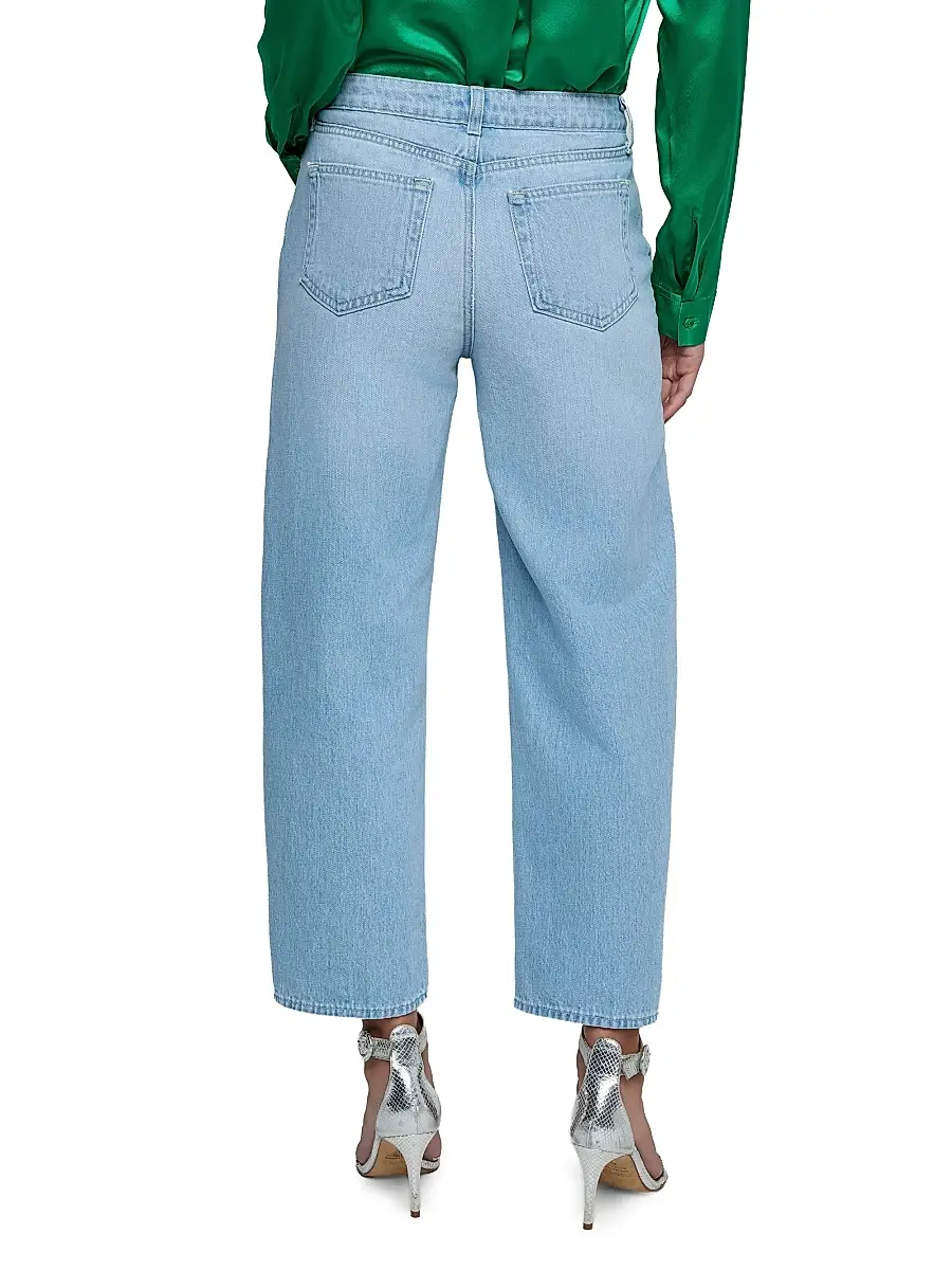 L'Agence Women's Mallis High-Rise Barrel-Leg Crop Jeans | Thumbnail 4 L'Agence Women's Mallis High-Rise Barrel-Leg Crop Jeans | Thumbnail 4