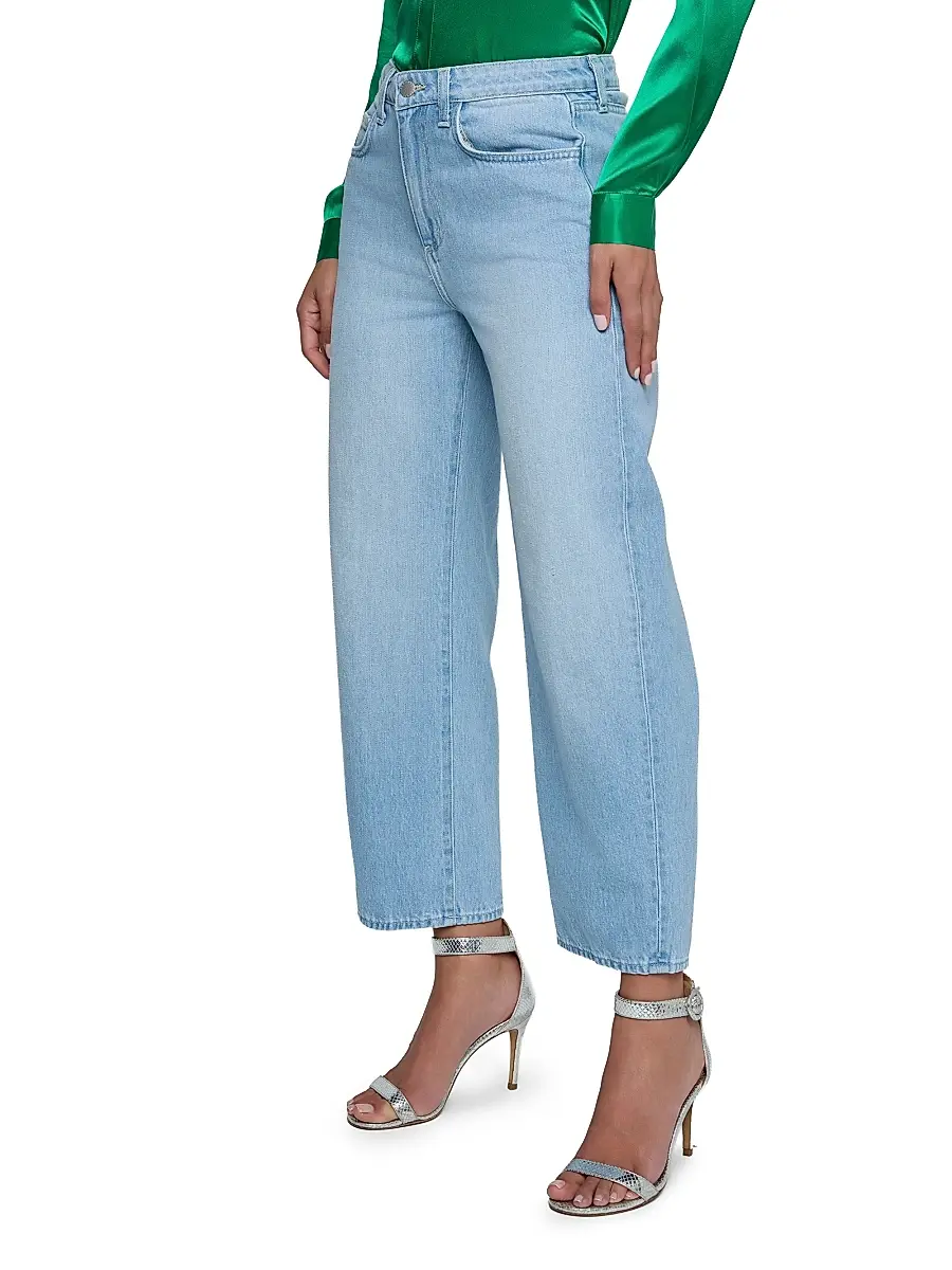 L'Agence Women's Mallis High-Rise Barrel-Leg Crop Jeans | Thumbnail 5 L'Agence Women's Mallis High-Rise Barrel-Leg Crop Jeans | Thumbnail 5