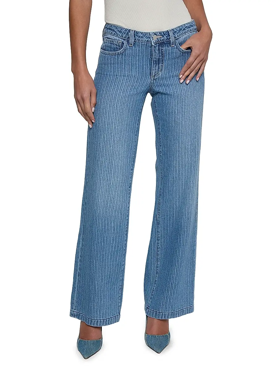 L'Agence Women's Joanne Raw Denim Low-Rise Jeans | Thumbnail 3 L'Agence Women's Joanne Raw Denim Low-Rise Jeans | Thumbnail 3