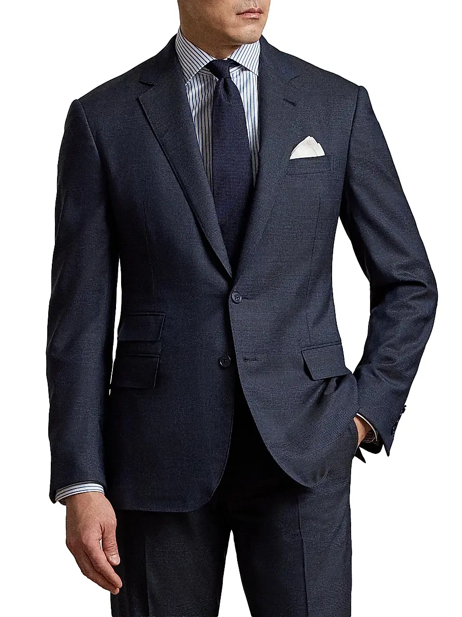 Ralph Lauren Purple Label Men's Striped-Cotton Dress Shirt - White Blue | Thumbnail 7