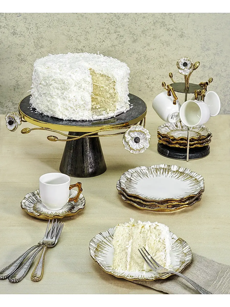 Michael Aram Anemone Demitasse Set & Stand | Thumbnail 2 Michael Aram Anemone Demitasse Set & Stand | Thumbnail 2