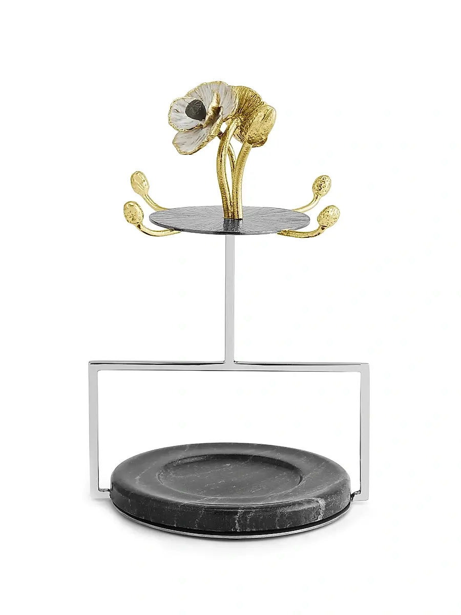 Michael Aram Anemone Demitasse Set & Stand | Thumbnail 3 Michael Aram Anemone Demitasse Set & Stand | Thumbnail 3