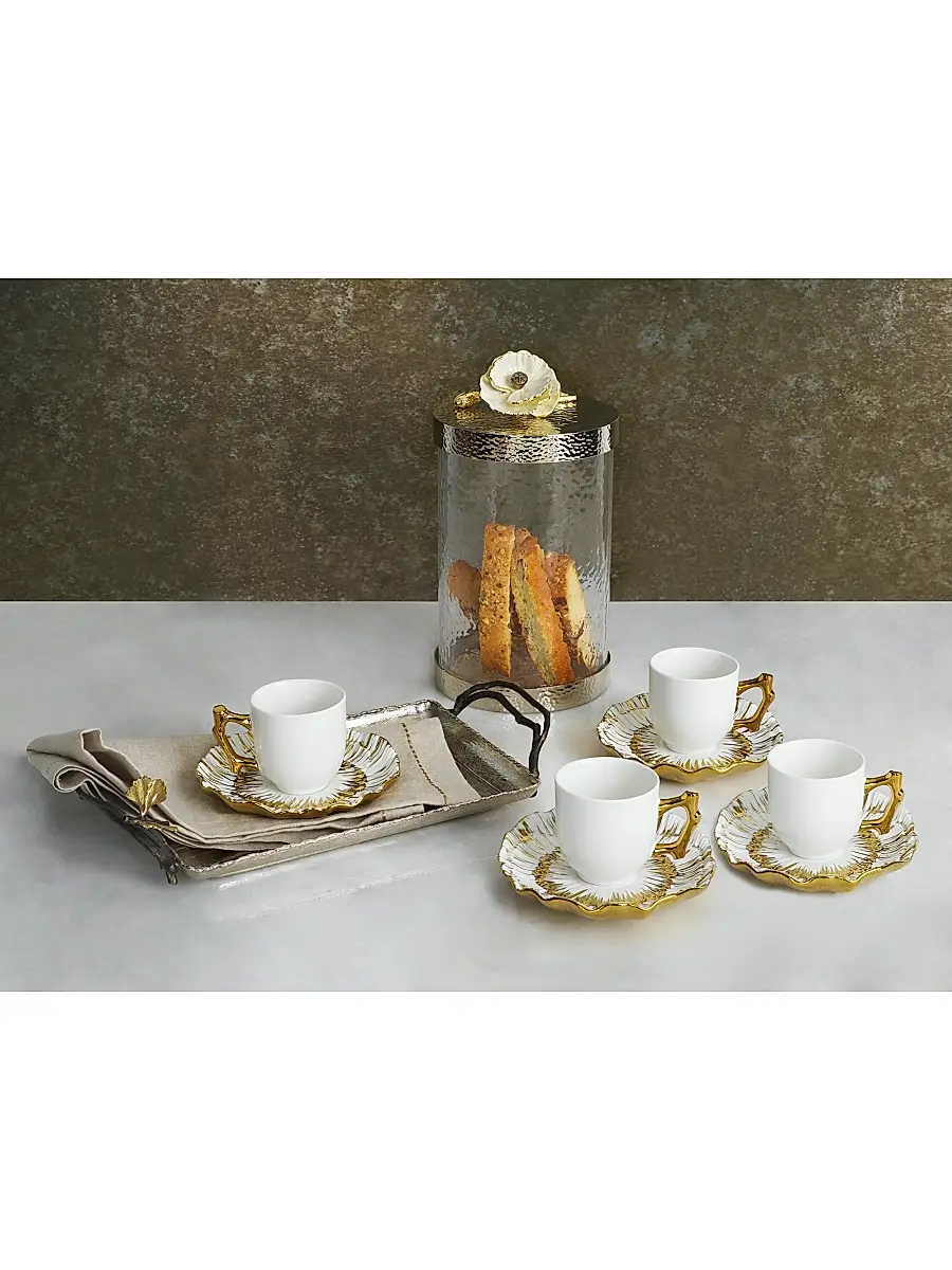 Michael Aram Anemone Demitasse Set & Stand | Thumbnail 6 Michael Aram Anemone Demitasse Set & Stand | Thumbnail 6