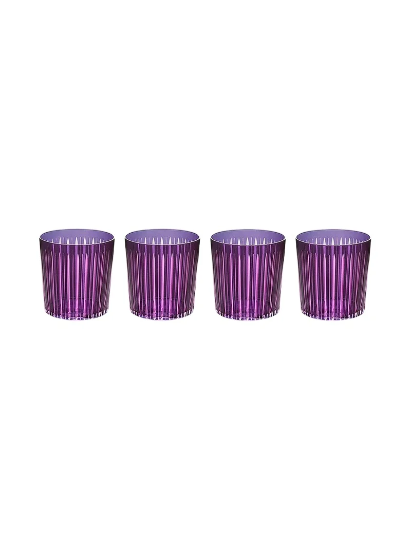L'Objet Prism 4-Piece Double Old-Fashioned Glass Set
