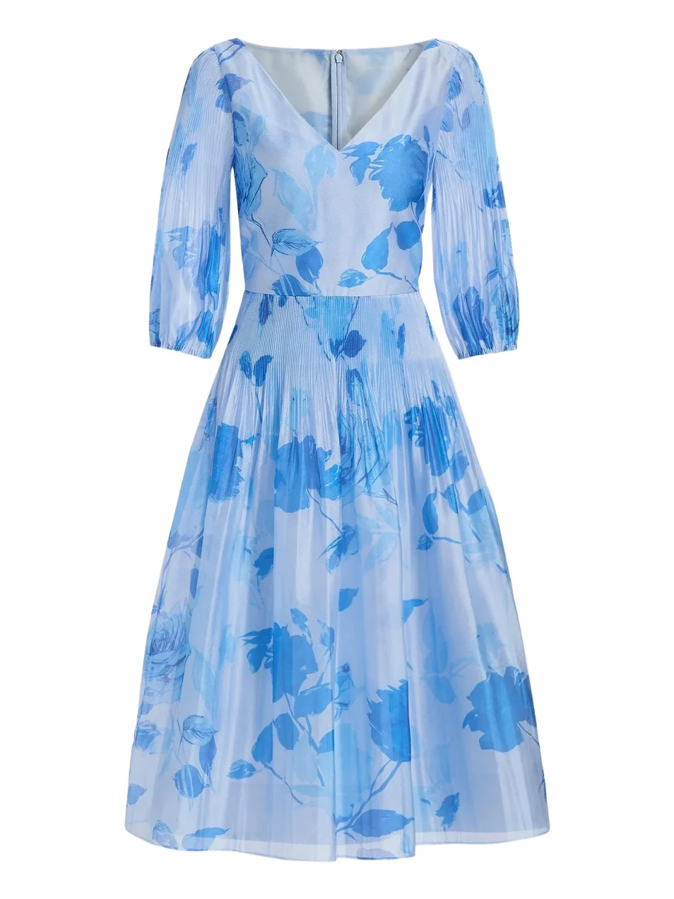 Women's Georgina Floral Micro Pleat Midi-Dress