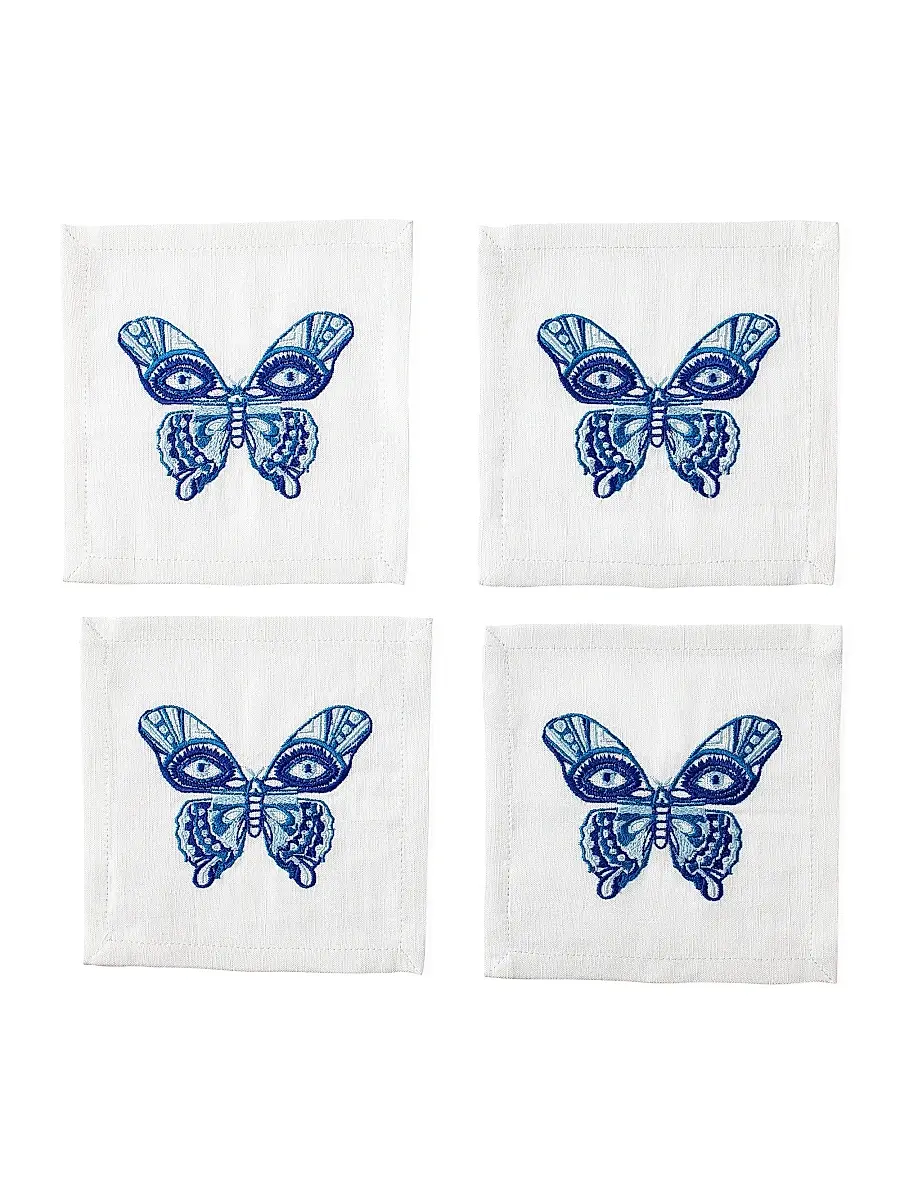 Jonathan Adler Butterfly Cocktail Napkins 4-Piece Set | Thumbnail 2 Jonathan Adler Butterfly Cocktail Napkins 4-Piece Set | Thumbnail 2