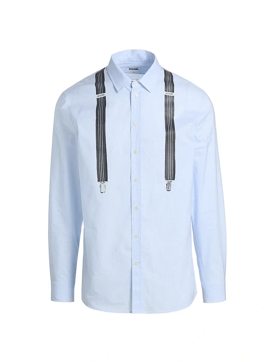 MOSCHINO Men's Trompe L'Oeil Cotton Shirt | Image 1 MOSCHINO Men's Trompe L'Oeil Cotton Shirt | Image 1