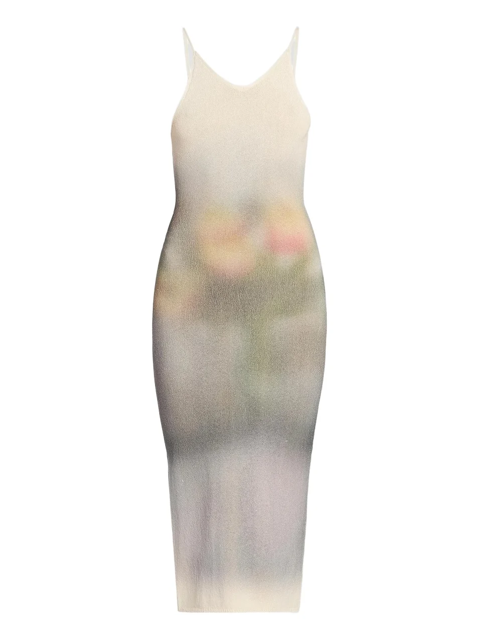 Women's Floral Knit Cotton Midi-Dress Women's Floral Knit Cotton Midi-Dress