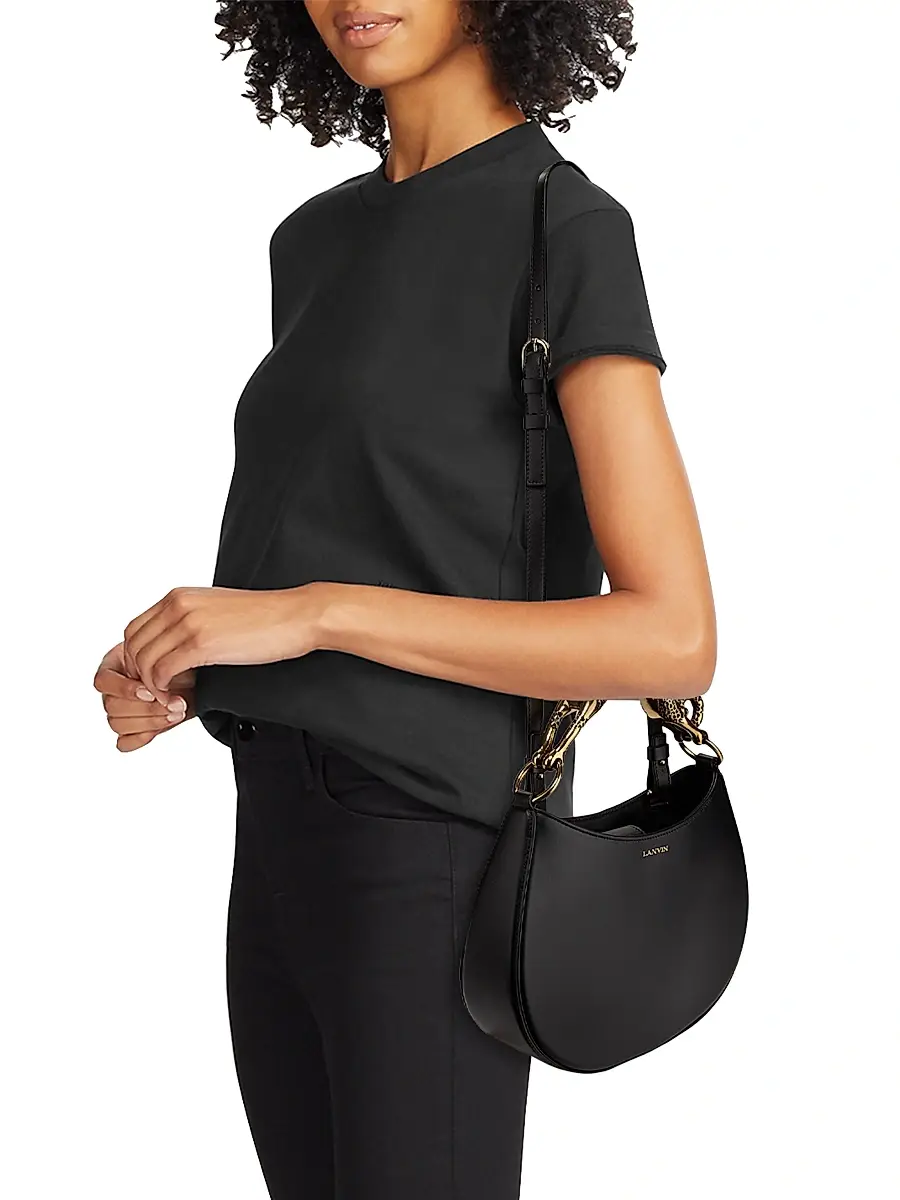 Lanvin Women's Cat-Handle Leather Hobo Bag | Thumbnail 3 Lanvin Women's Cat-Handle Leather Hobo Bag | Thumbnail 3