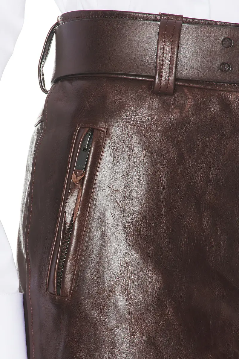 Saint Laurent Belted Leather Skirt | Thumbnail 6 Saint Laurent Belted Leather Skirt | Thumbnail 6