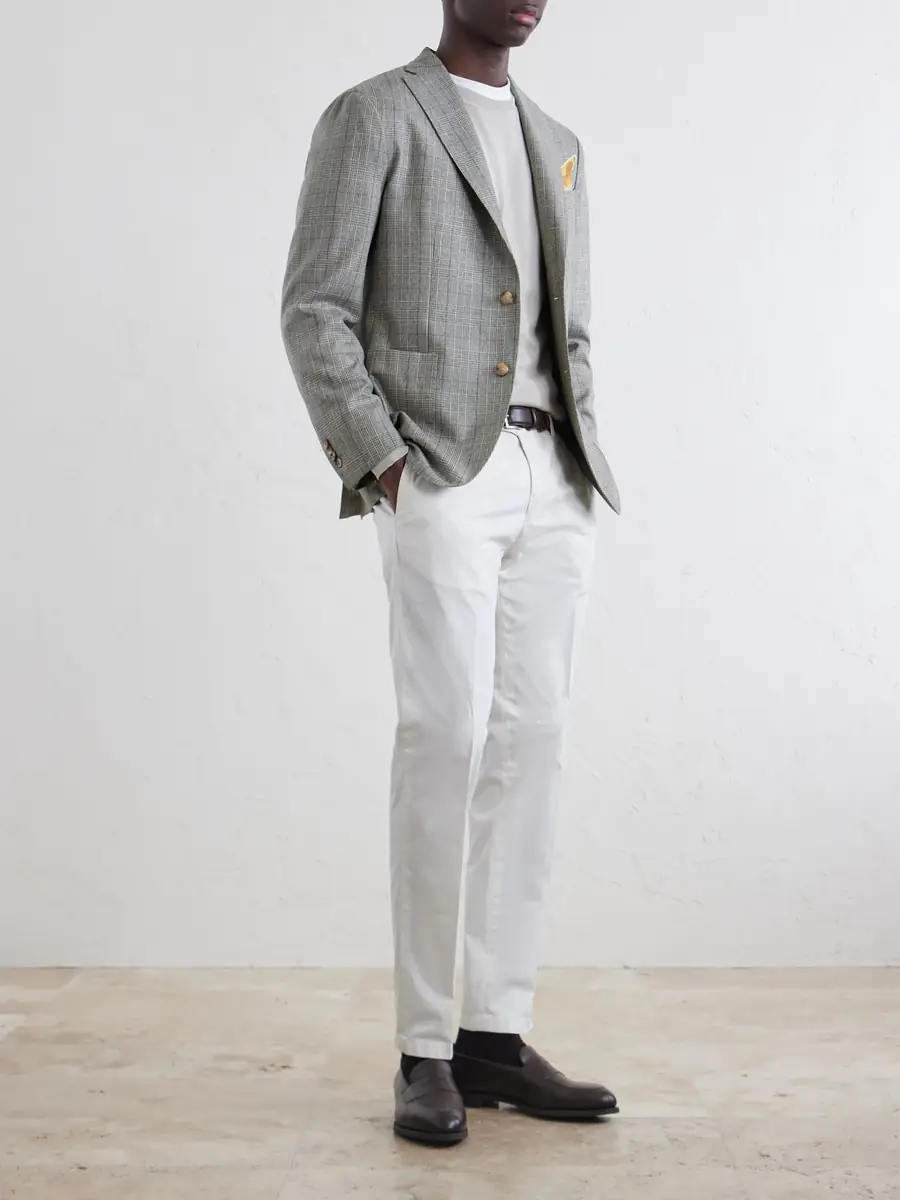 Boglioli Prince of Wales Checked Silk Blazer - Men | Thumbnail 2 Boglioli Prince of Wales Checked Silk Blazer - Men | Thumbnail 2
