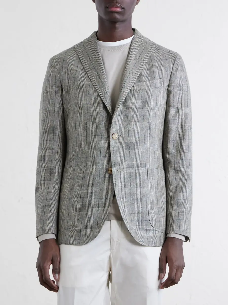 Boglioli Prince of Wales Checked Silk Blazer - Men | Thumbnail 3 Boglioli Prince of Wales Checked Silk Blazer - Men | Thumbnail 3