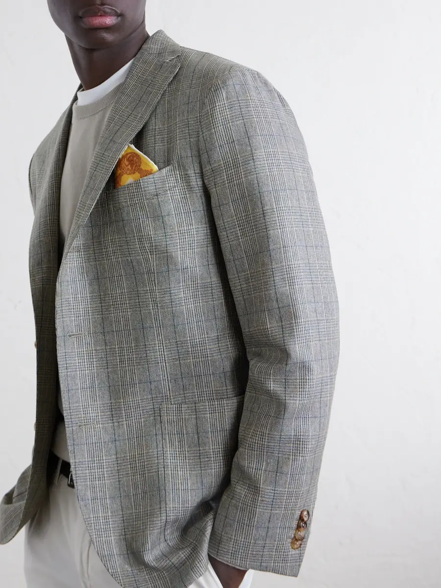 Boglioli Prince of Wales Checked Silk Blazer - Men | Thumbnail 5 Boglioli Prince of Wales Checked Silk Blazer - Men | Thumbnail 5