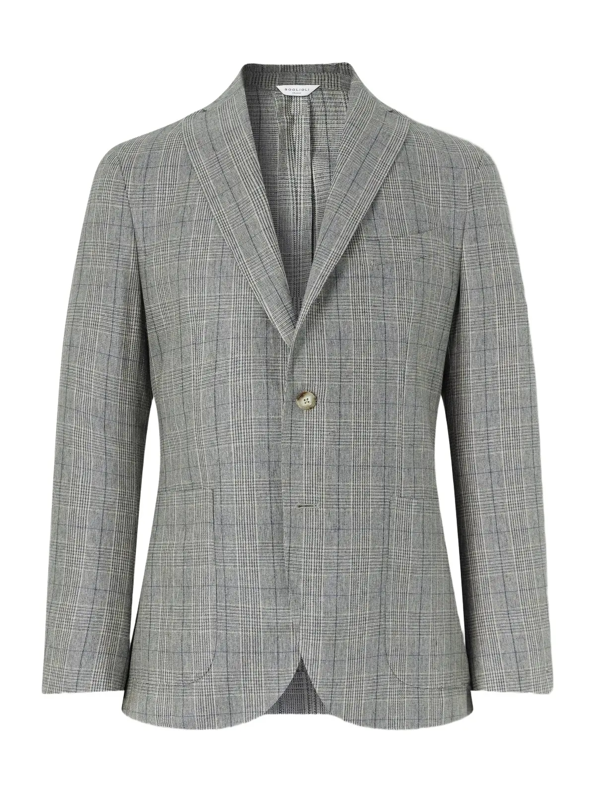 Prince of Wales Checked Silk Blazer - Men