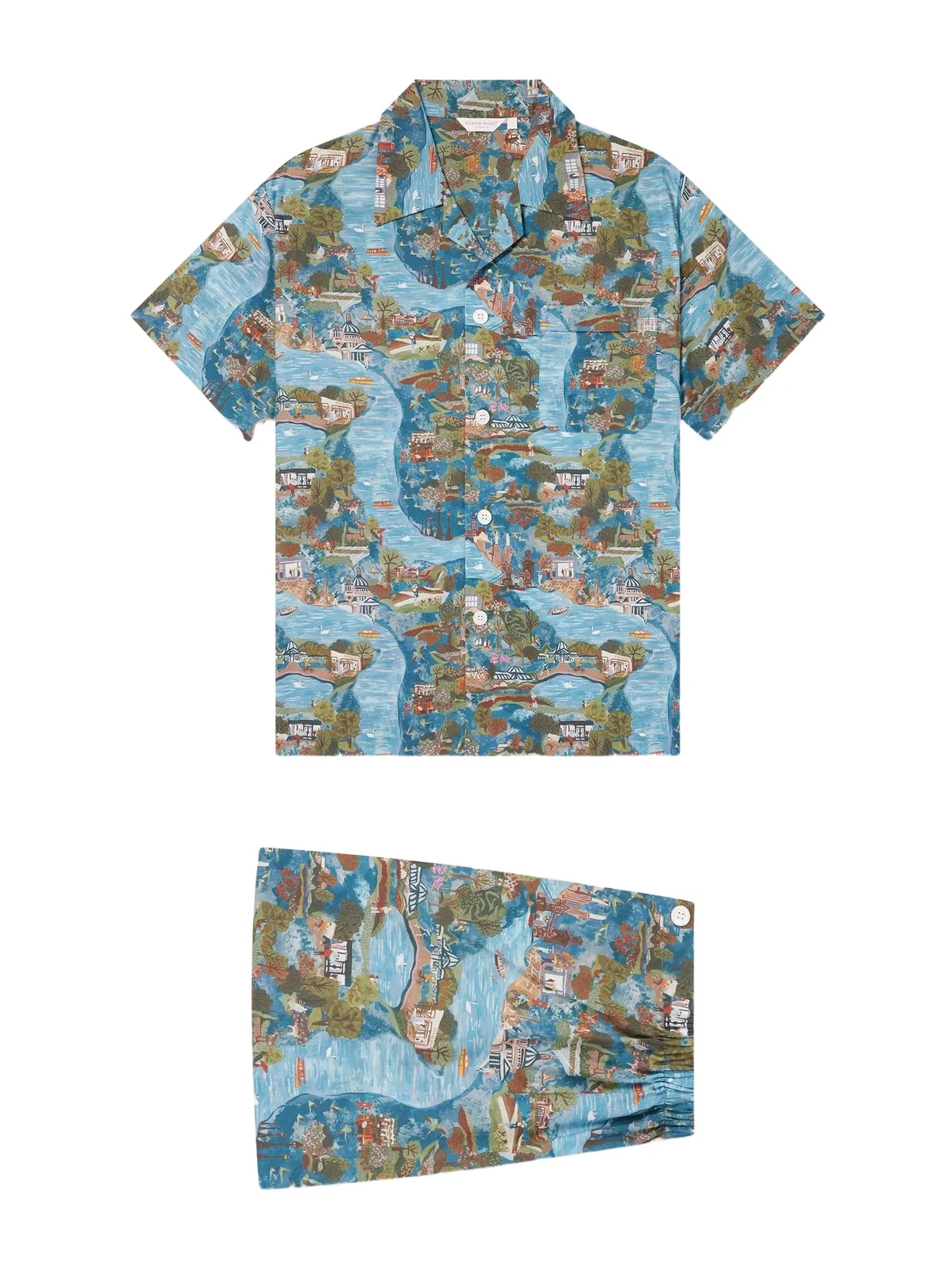 Ledbury 100 Printed Cotton Pyjama Set - Men Ledbury 100 Printed Cotton Pyjama Set - Men