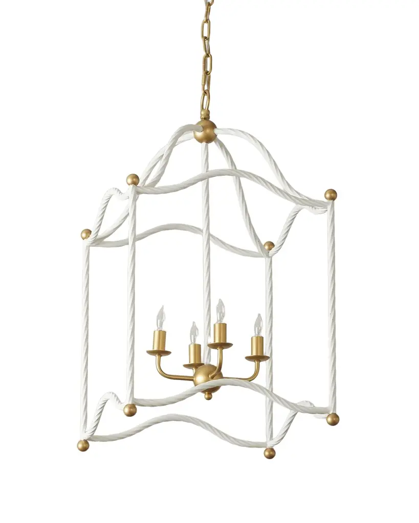 Old World Design Marie Gold Twisted Metal Lantern