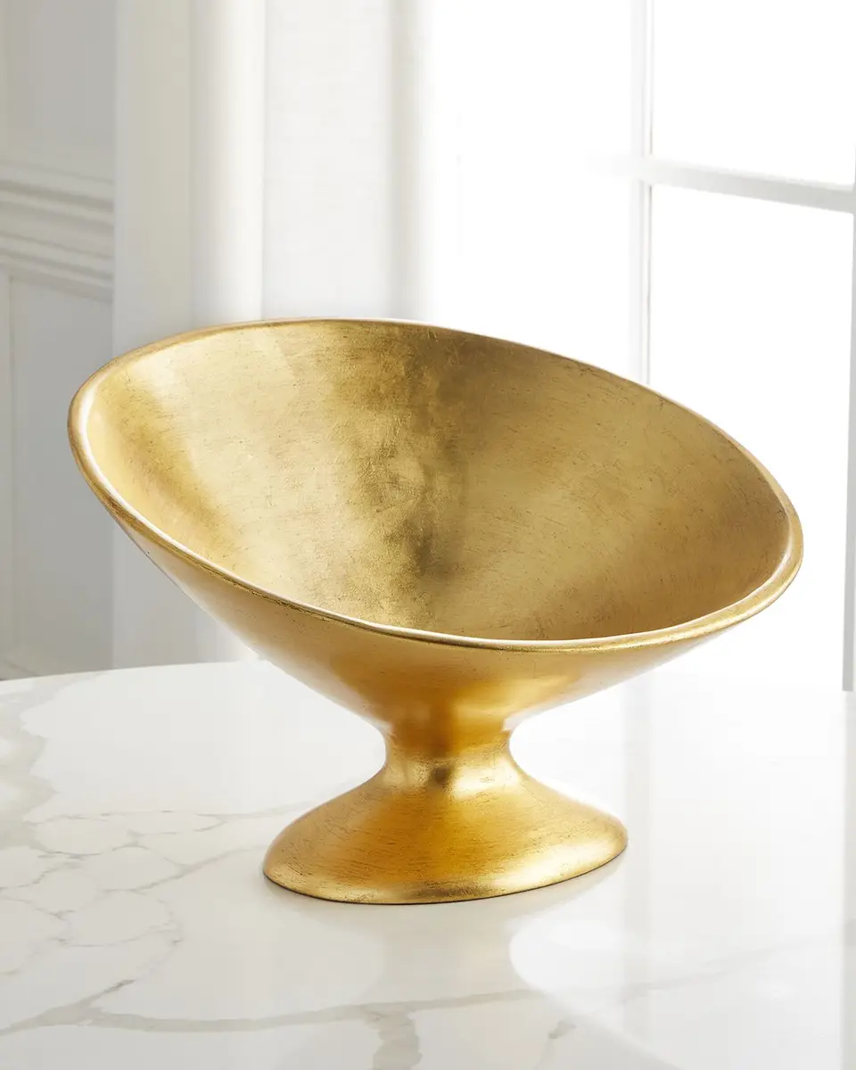 Old World Design Emelia Oval Gesso Display Bowl