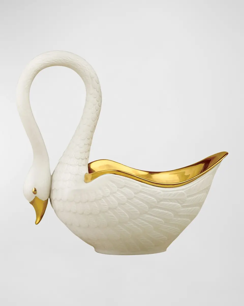 L'Objet Swan 24K Gold-Plated Bowl, 6.5" Wide | Thumbnail 2