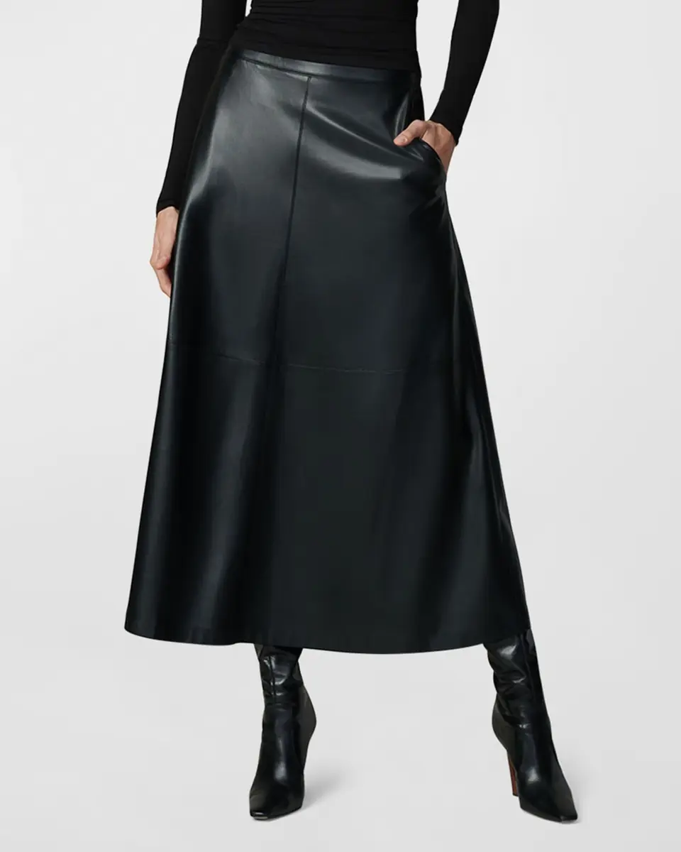 Joe's Jeans The Tavi Vegan Leather Midi Skirt | Thumbnail 2 Joe's Jeans The Tavi Vegan Leather Midi Skirt | Thumbnail 2