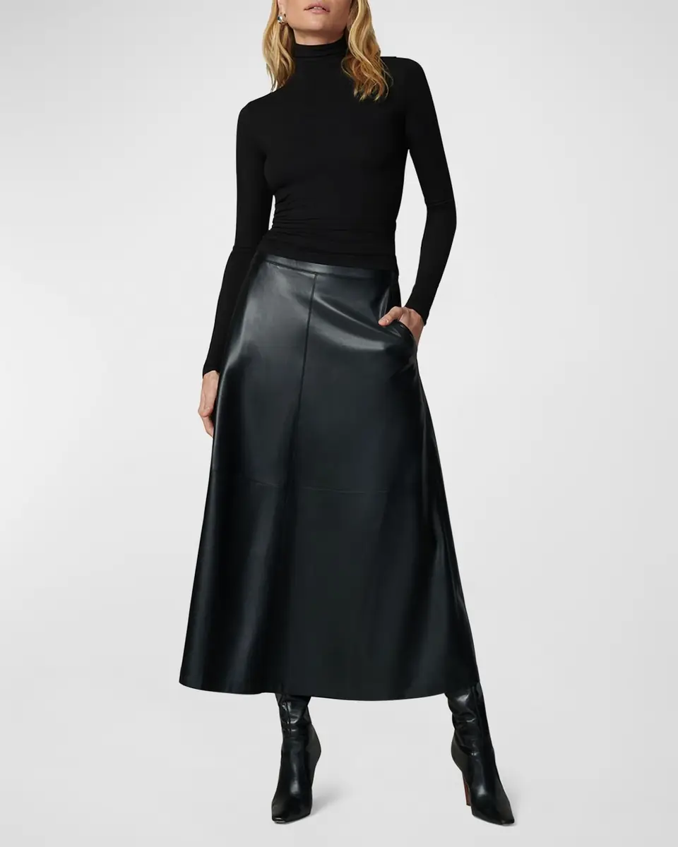 Joe's Jeans The Tavi Vegan Leather Midi Skirt | Thumbnail 3 Joe's Jeans The Tavi Vegan Leather Midi Skirt | Thumbnail 3