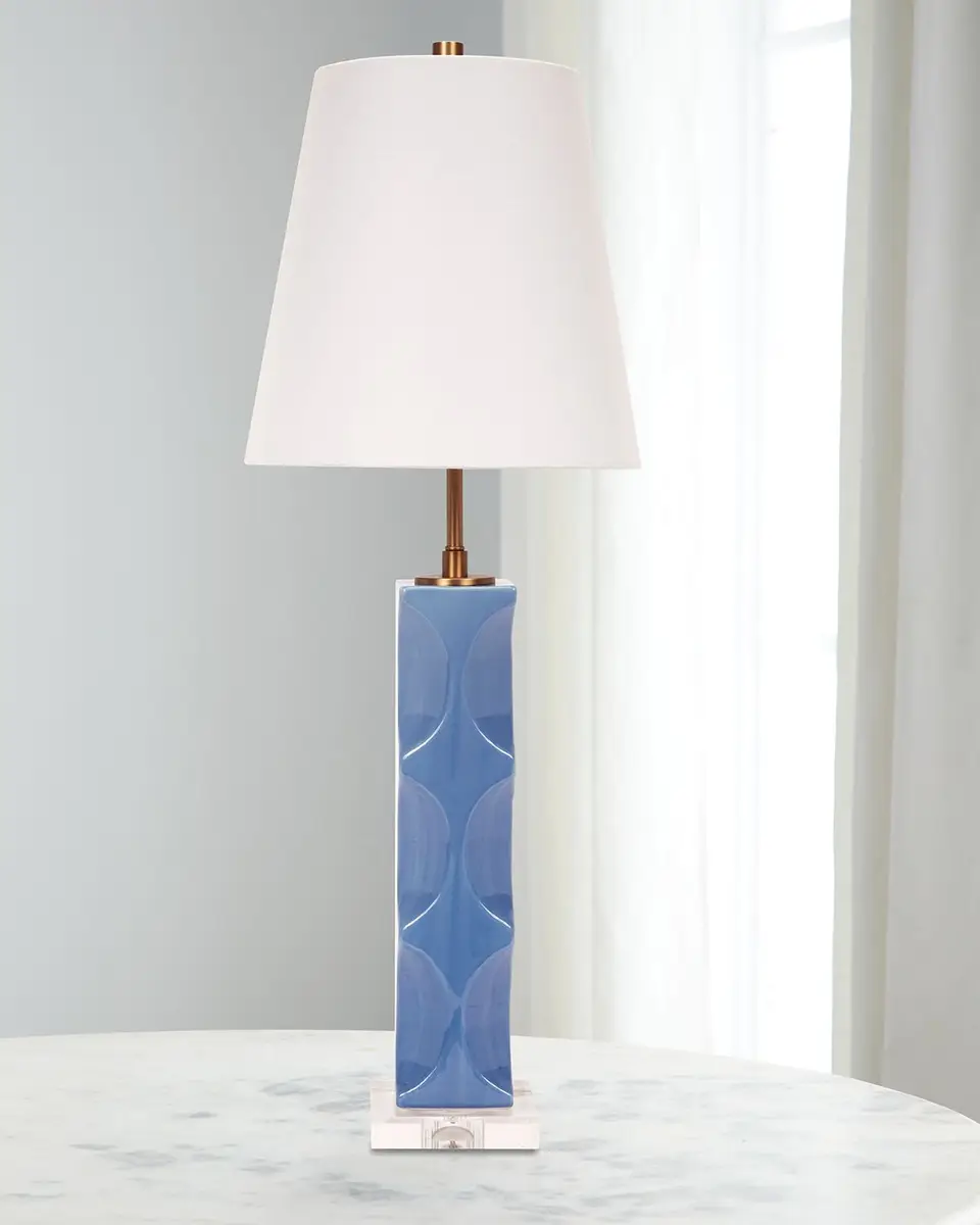 Old World Design Tracy 33" Ceramic Table Lamp with Linen Shade | Thumbnail 2 Old World Design Tracy 33" Ceramic Table Lamp with Linen Shade | Thumbnail 2