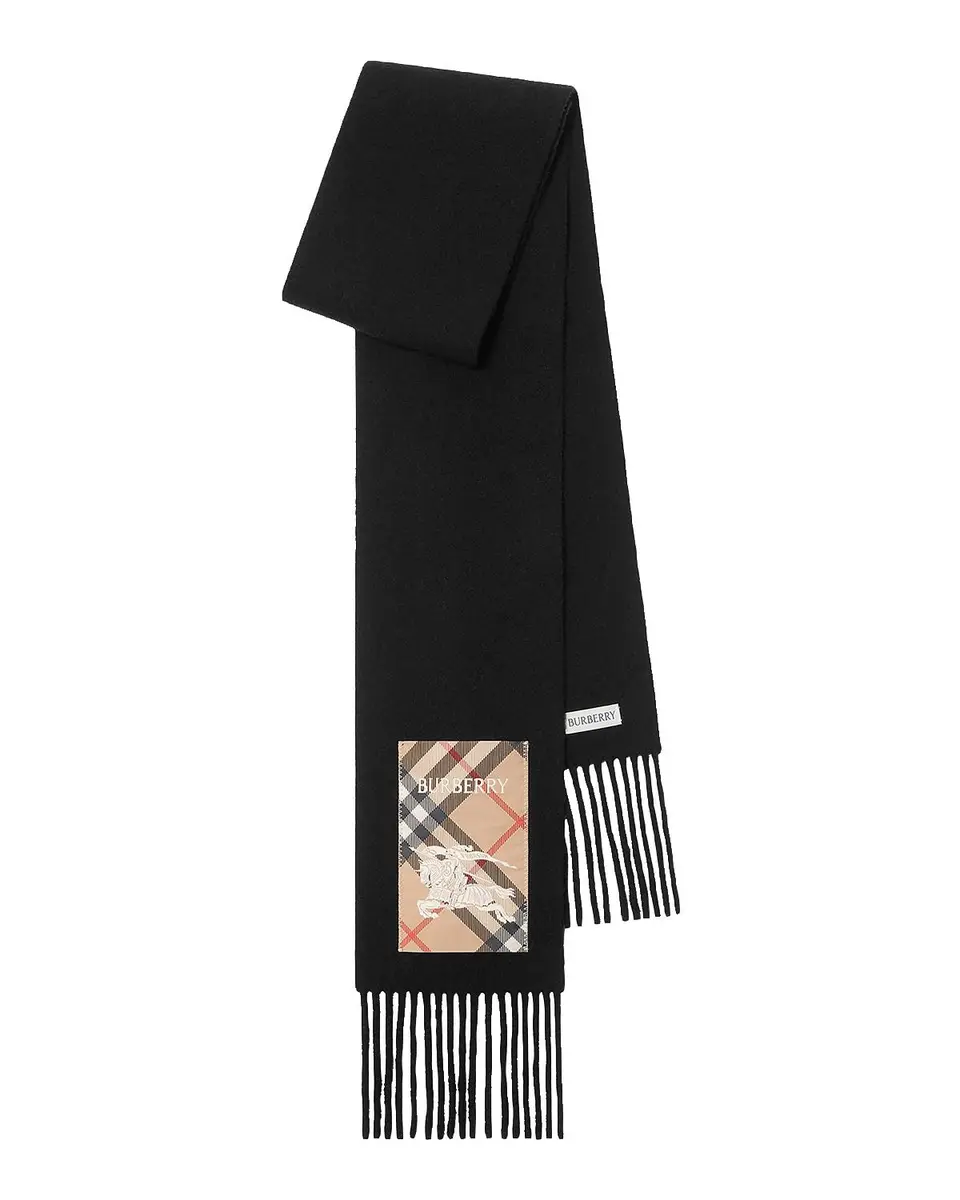 Burberry Check Label Cashmere Scarf | Thumbnail 3