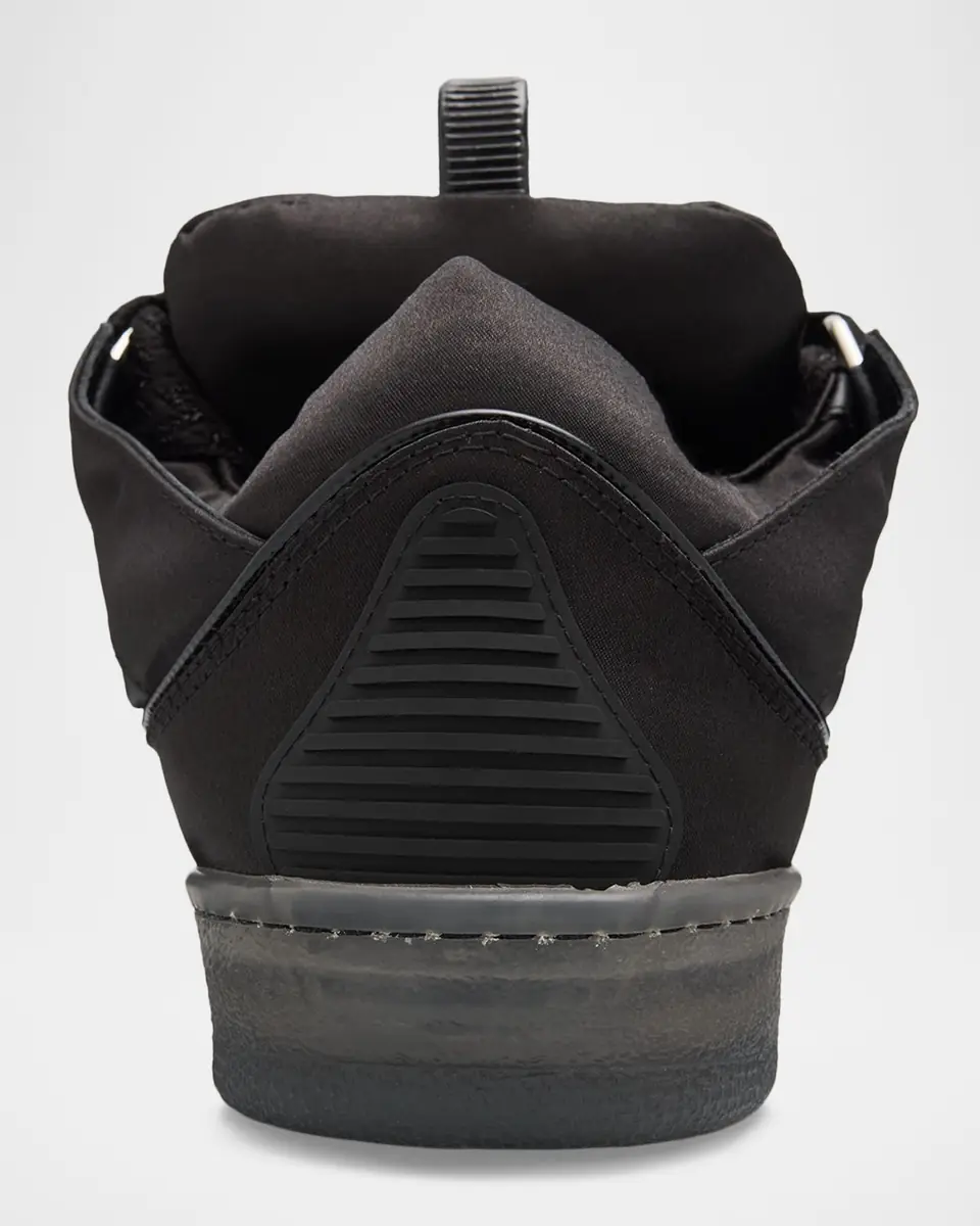 Lanvin Men's Curb Satin Leather Oversized Sneakers | Thumbnail 5 Lanvin Men's Curb Satin Leather Oversized Sneakers | Thumbnail 5
