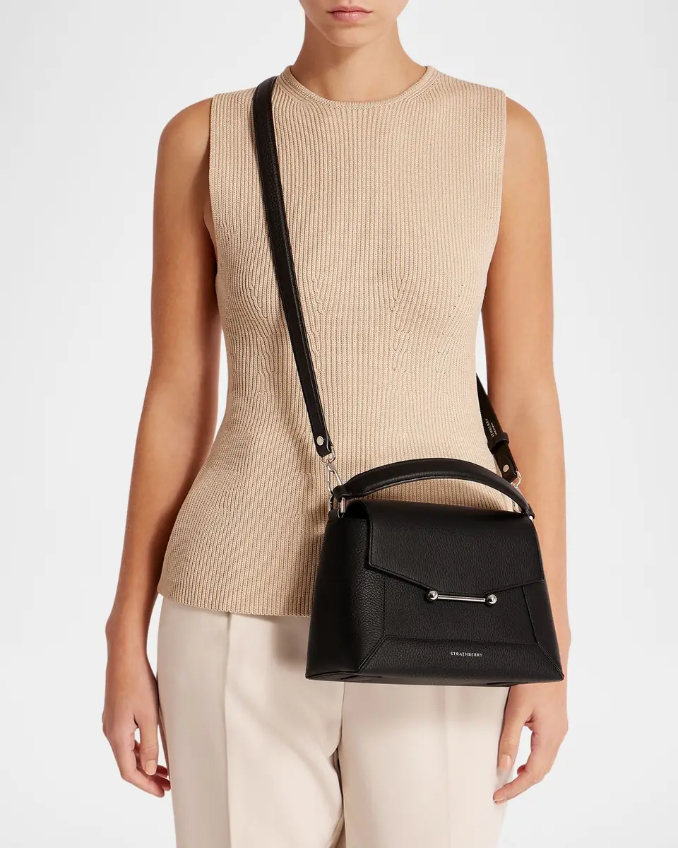 Strathberry Mosaic Flap Leather Top Handle Bag | Thumbnail 2